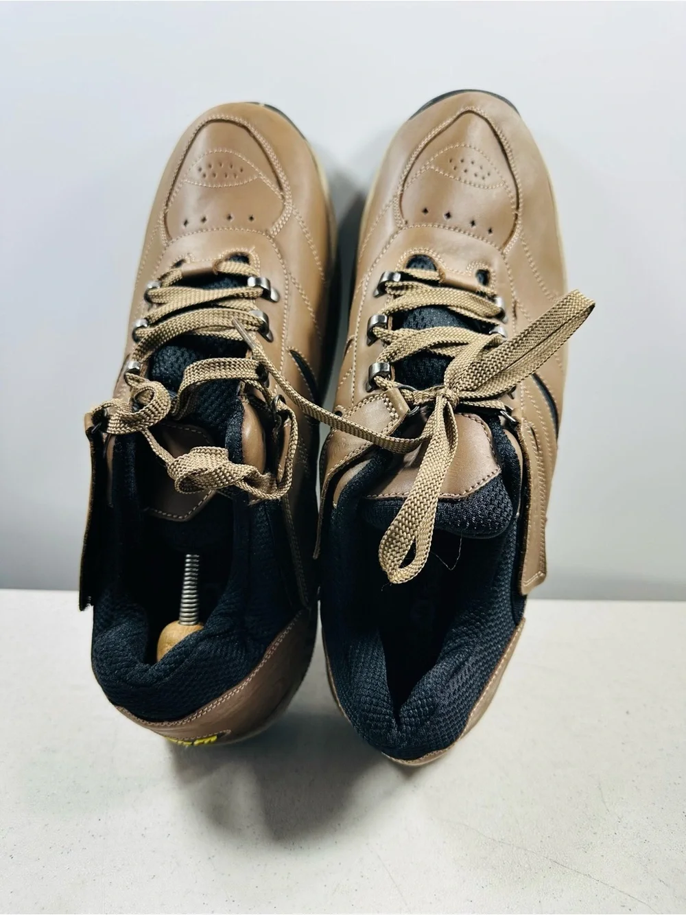 Orthofeet Bio Feet Brown Leather Shreveport Tie-Less Support Shoes Men's Size 14